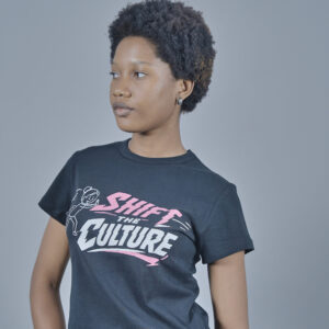 SHIFT THE CULTURE BLACK croptop